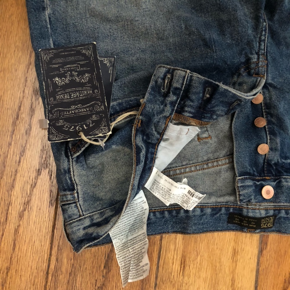 NWT -ZARA -Z1975 Denim Jeans USA size 10 - Picture 5 of 8